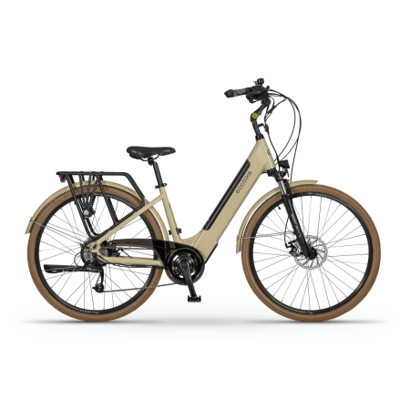 miejski rower elektryczny ecobike x-city cappuccino damski